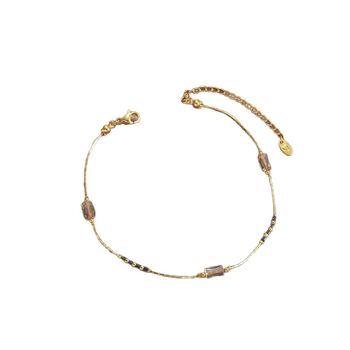 Potītes gredzens, stikla materiāls, sieviešu ģeometriskais stils, pavasaris 2025