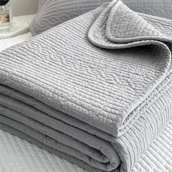 Puuvillane Tatami voodilinade komplekt, kahekülgne quiltitud, nelja aastaaja, kolm osa, twill kangas