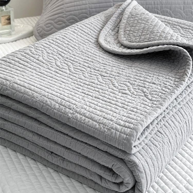 Puuvillane Tatami voodilinade komplekt, kahekülgne quiltitud, nelja aastaaja, kolm osa, twill kangas