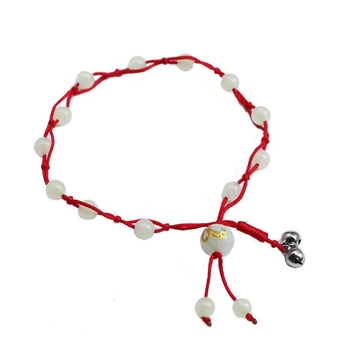 Potītes rokassprādze (ķīniešu vēja stilā; pāru stilā; stikls/glazūra; konstelācijas motifs; izcelsme Shandong)