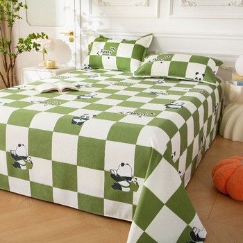 Voodi lina komplekt, triibuline Twill kangas, polüester-puuvill, pastoraalne stiil, reaktiivne värvimine