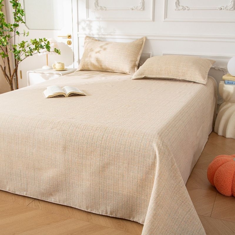 Voodi lina komplekt, triibuline Twill kangas, polüester-puuvill, pastoraalne stiil, reaktiivne värvimine