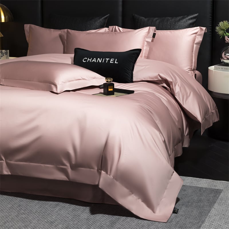 Neljapane voodipesukomplekt, Three Leopards, pikk lõng puuvill, 100-count, reaktiivne värvimine, ühes toonis, kõikide aastaaegade jaoks, niiskuse imavus