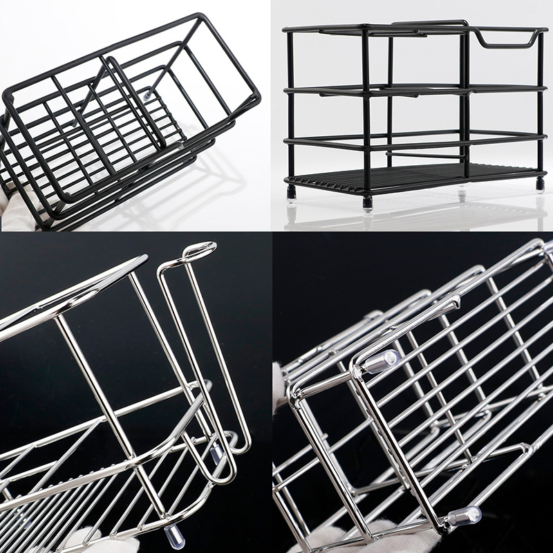 Метален стенен държач за четки за зъби за баня, монтаж без пробиване, съхранение на паста и четки