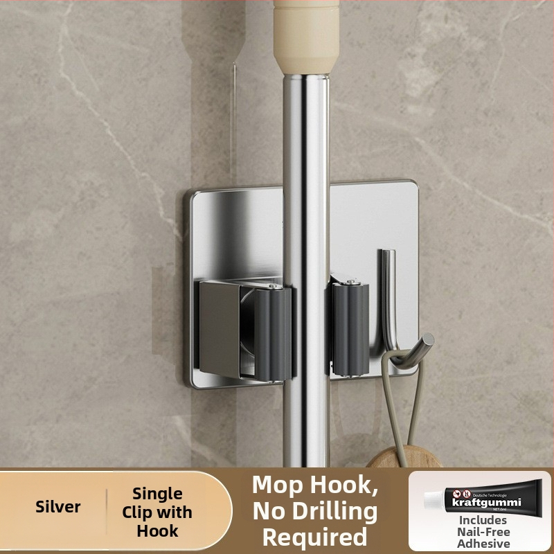 Pašlīmējošs āķis mopam un veļasējam vannas istabai — nerūsējošs tērauds, Jinlongda, 60-70 g, stils: jauns ķīniešu stils