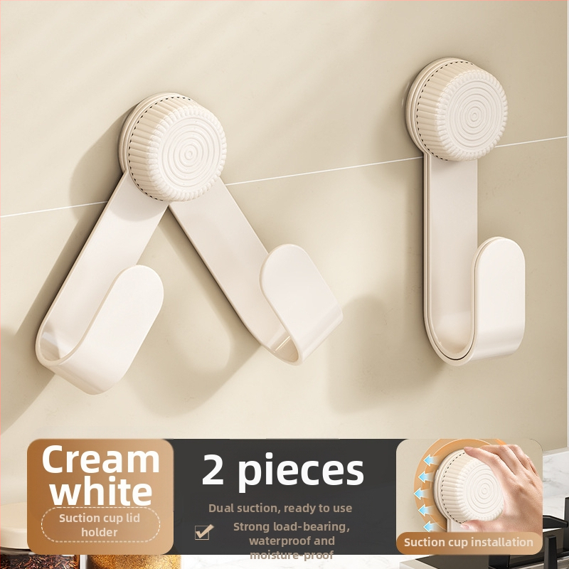 Poti kaane hoidja ventuumsesse kinnituvasse, seinale paigaldatav, ilma puurimata, multifunktsionaalne köögikorraldaja, plastikust