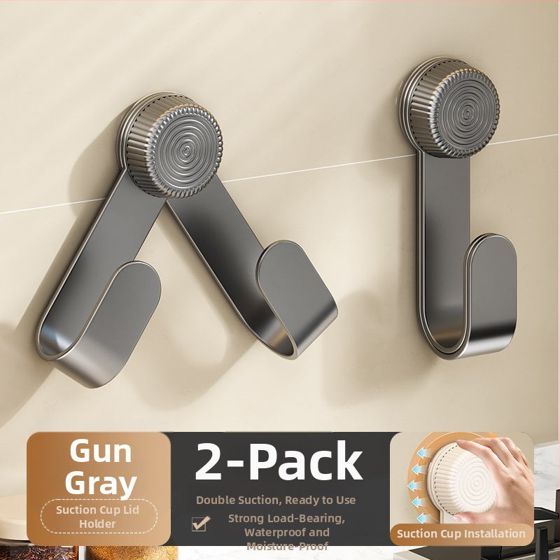 Poti kaane hoidja ventuumsesse kinnituvasse, seinale paigaldatav, ilma puurimata, multifunktsionaalne köögikorraldaja, plastikust