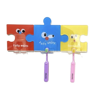 Държач за четки за зъби със стенно закрепване чрез вакуумна чашка и съхранение на чаша за изплакване, акрилен