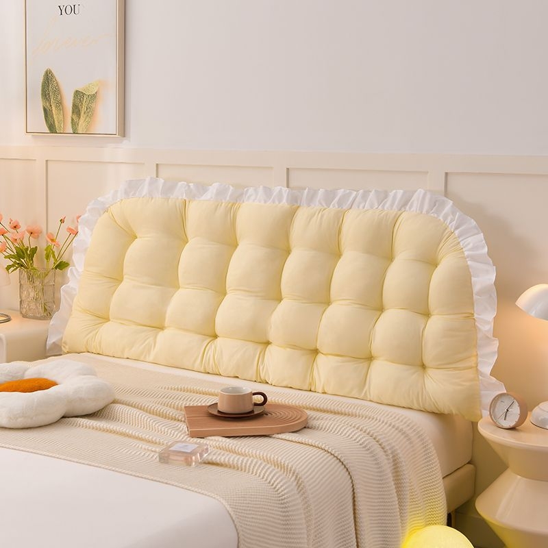 Gultas galvas atbalsta spilvens — mīksts muguras atbalsts spilvens, kokvilna, vienkrāsains raksts, Ins stils, bez pielāgojumiem, guļamistabai