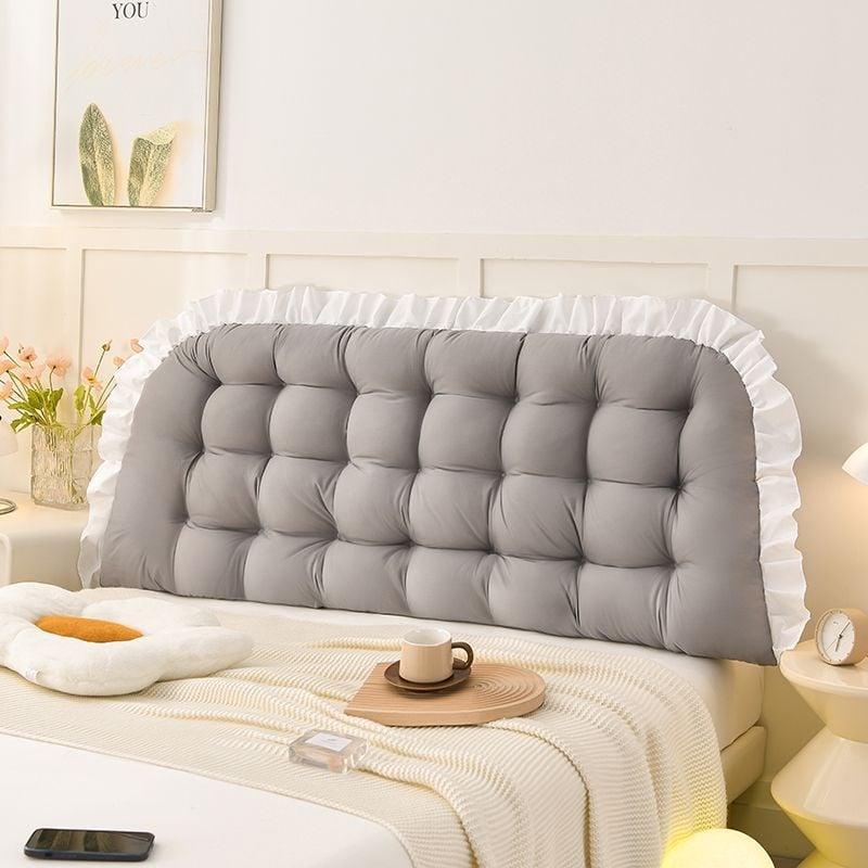 Gultas galvas atbalsta spilvens — mīksts muguras atbalsts spilvens, kokvilna, vienkrāsains raksts, Ins stils, bez pielāgojumiem, guļamistabai