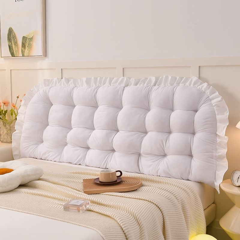 Gultas galvas atbalsta spilvens — mīksts muguras atbalsts spilvens, kokvilna, vienkrāsains raksts, Ins stils, bez pielāgojumiem, guļamistabai