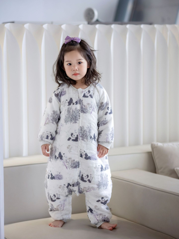 Dječji sleeping bag od bambusovih vlakana, podstava od bambusovih vlakana, punilo poliester, debeo, pogodan za zimu, proljeće i jesen, uzorak životinja