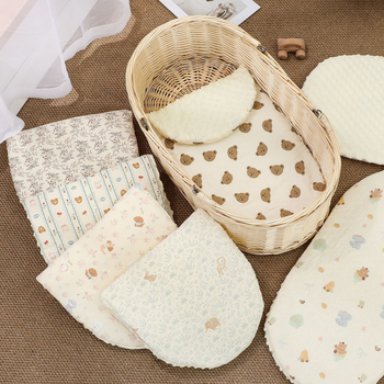 Бебешка мат за люлка, марля, мека и топла, противохлъзгаща се, персонализируема, подходяща за възраст 1–2 години