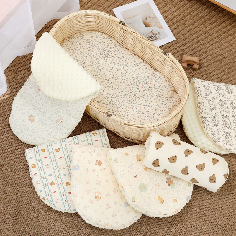 Бебешка мат за люлка, марля, мека и топла, противохлъзгаща се, персонализируема, подходяща за възраст 1–2 години