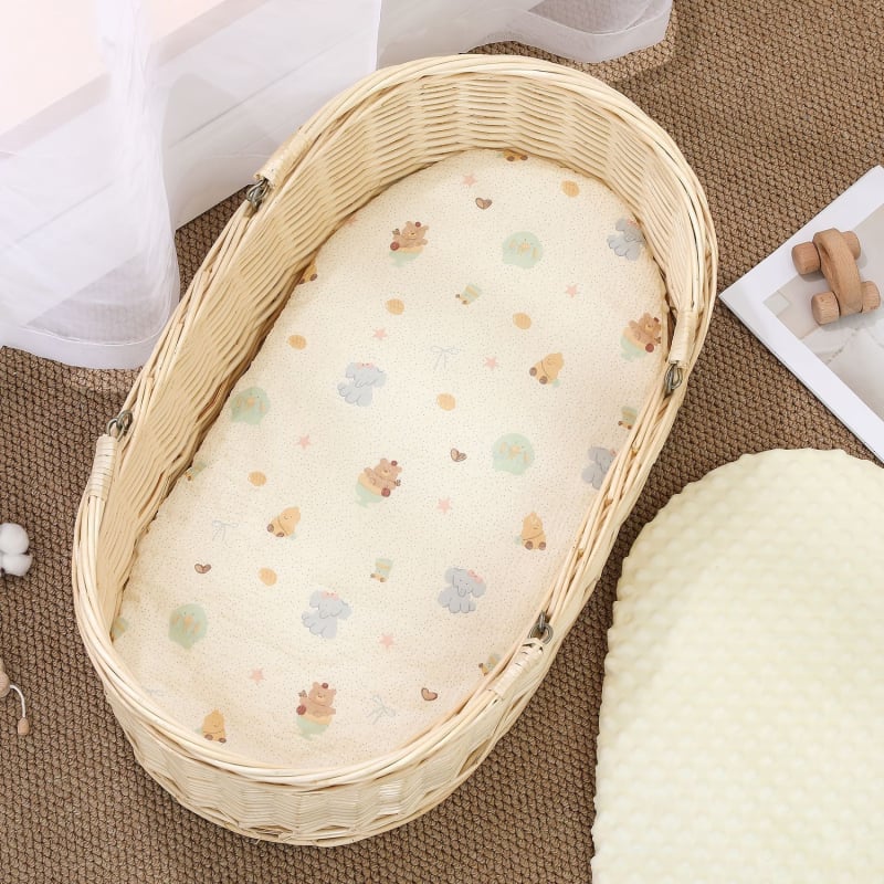 Бебешка мат за люлка, марля, мека и топла, противохлъзгаща се, персонализируема, подходяща за възраст 1–2 години