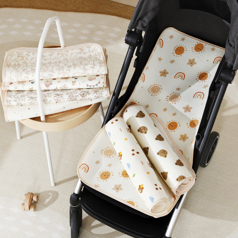 Памучен мат за количка за бебета, подходящ за деца 0–1 година, категория: бамбуков мат, позициониране: Бебета и деца