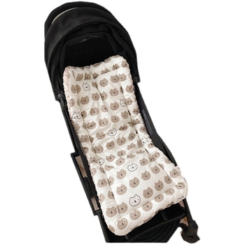 Пад за детска количка за бебета – удебелен мат за всички сезони, от едната страна памук, от другата велур, за деца до 12 месеца, възможна персонализирана обработка