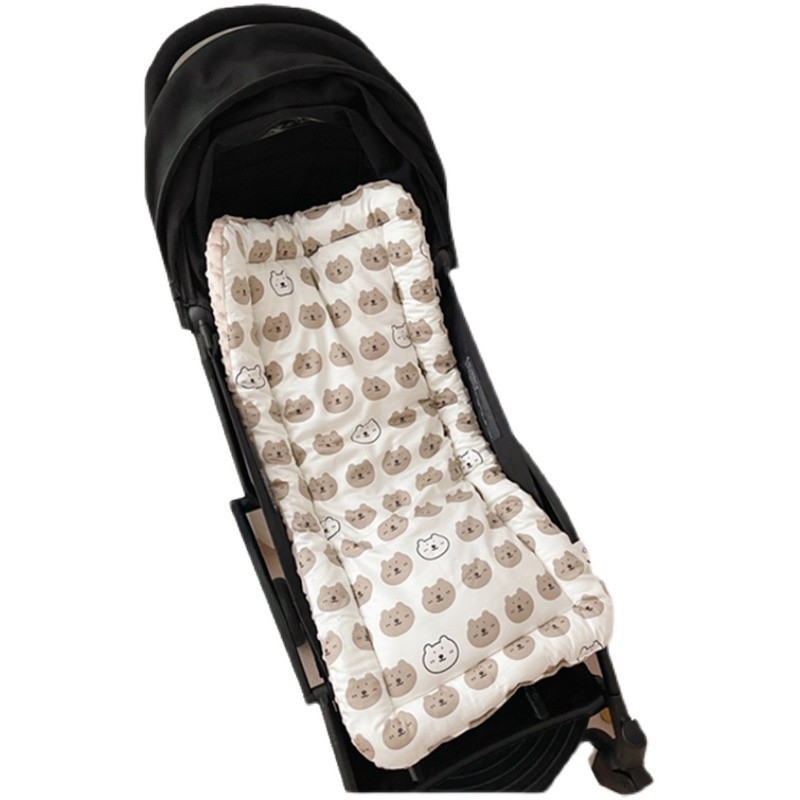 Пад за детска количка за бебета – удебелен мат за всички сезони, от едната страна памук, от другата велур, за деца до 12 месеца, възможна персонализирана обработка