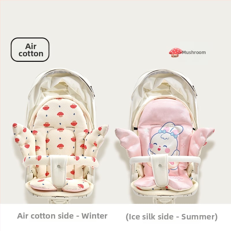 Nan Baby подложка за количка и столче за хранене за бебета 0–12 месеца, персонализираема, ангелски стил, материал: въздушен памук + коприна нишка + ice silk