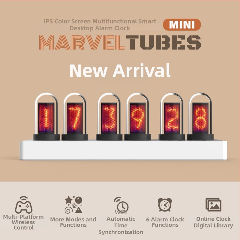 Laudlaik kell, millel on ilmaennustus, äratus, kalendris, nädala kuvade ning nutikas stseenirežiim (LED-ekraan, välistoide, elektrooniline liikumine, ABS-korpus, orgaanilise klaasi näidik)