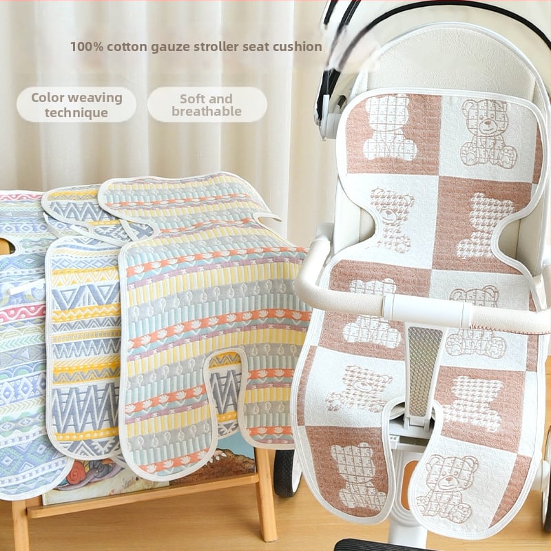 Подложка за седалка на детска количка – памучна, за бебета 0–2 г