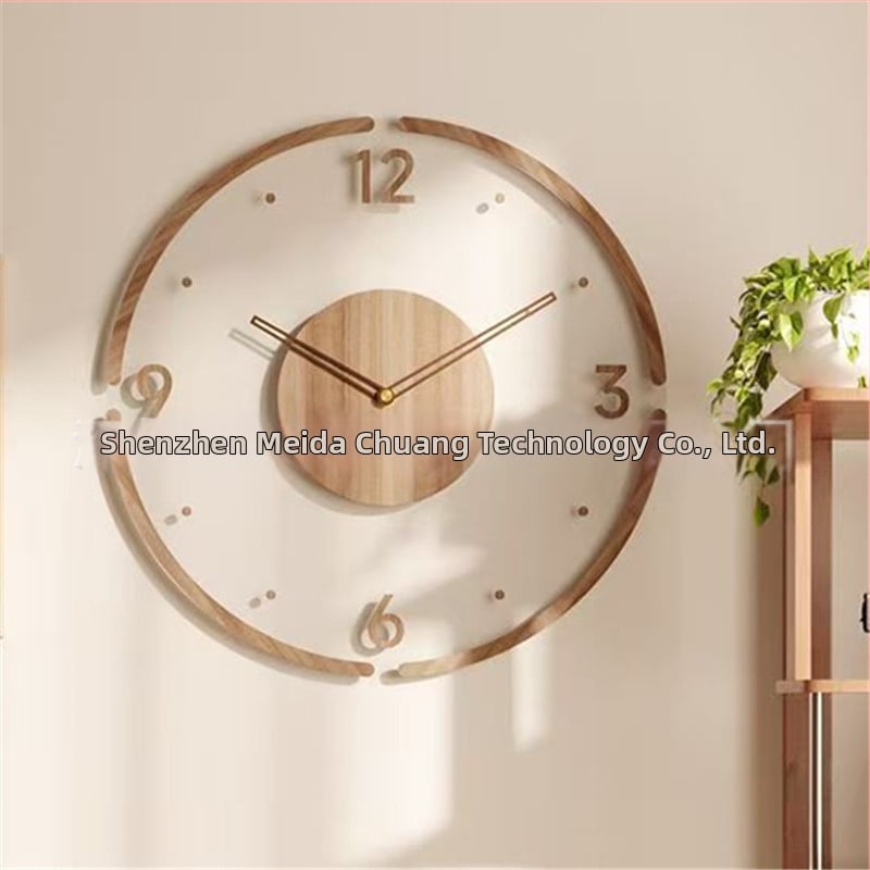 Nordliku stiilis ümmargune seina kell, akrüül cifriku ning numbritega, analoogne kuvamine, kvartsliikumine, ühekülgne, sobib elutuppa või tööruumi