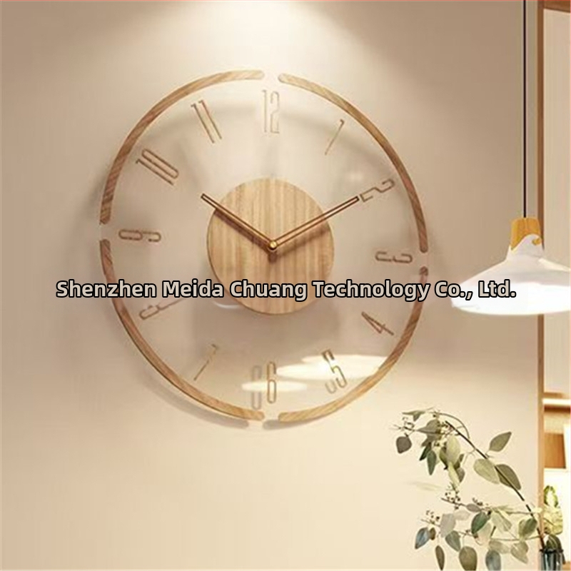 Nordliku stiilis ümmargune seina kell, akrüül cifriku ning numbritega, analoogne kuvamine, kvartsliikumine, ühekülgne, sobib elutuppa või tööruumi