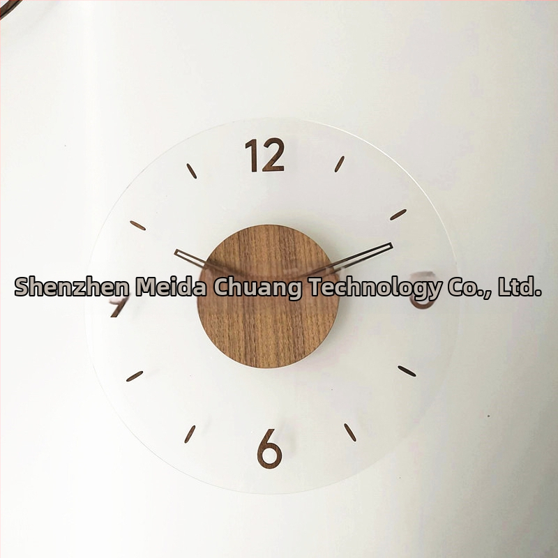 Nordliku stiilis ümmargune seina kell, akrüül cifriku ning numbritega, analoogne kuvamine, kvartsliikumine, ühekülgne, sobib elutuppa või tööruumi