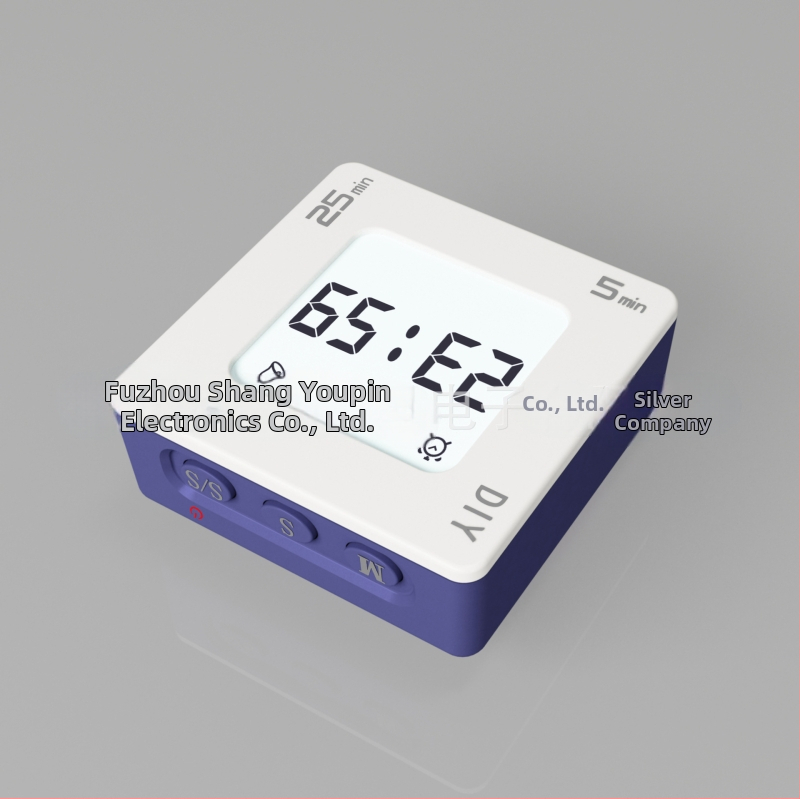 DIY kohandatav flip-taimer — kvartsliikumine, LCD-ekraan, ruudukujuline korpus, alarm ja helendav funktsioon