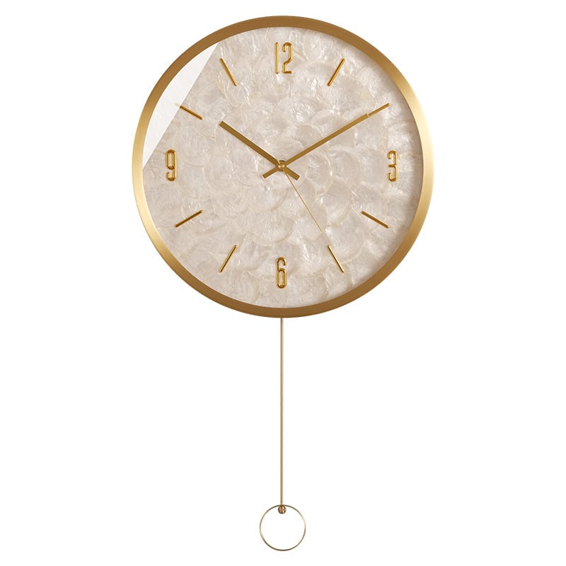 Seinakell — ümmargune, messingust korpus, kvartsiliikumine, patareiga toidetav, dekoratiivne