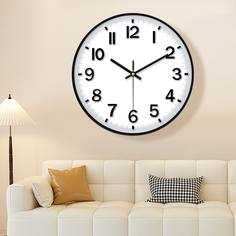 Kvarts seinakell – akutoitega, vaikne töö, numbriline kuvamine, metallist näidik, elutuppa