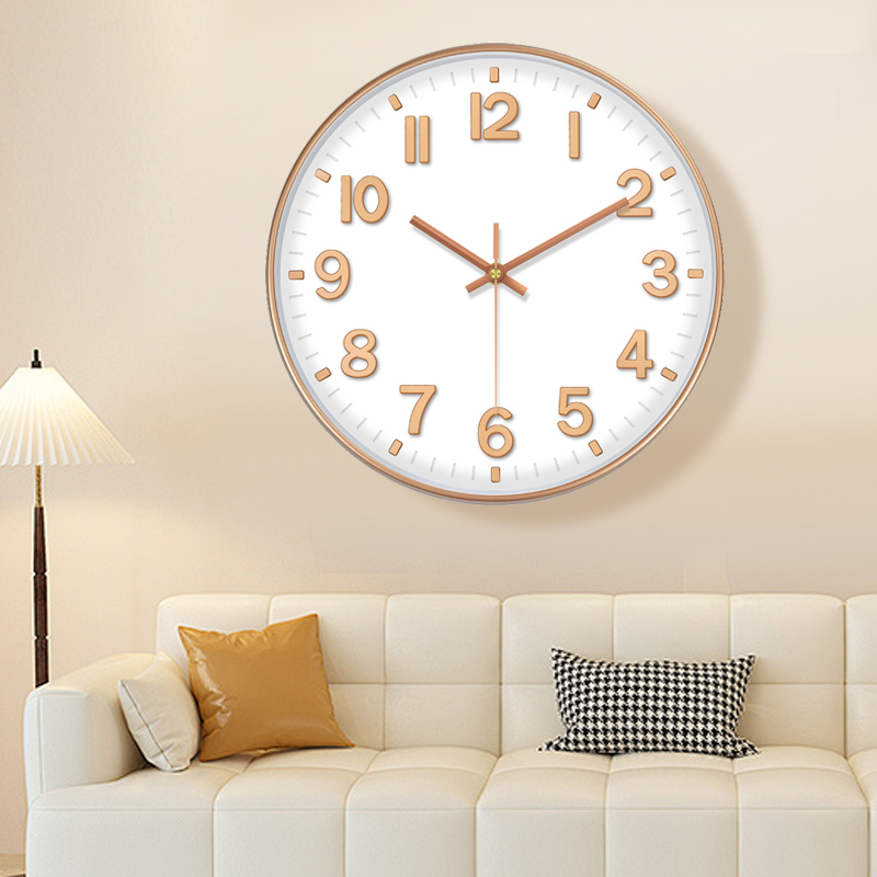 Kvarts seinakell – akutoitega, vaikne töö, numbriline kuvamine, metallist näidik, elutuppa