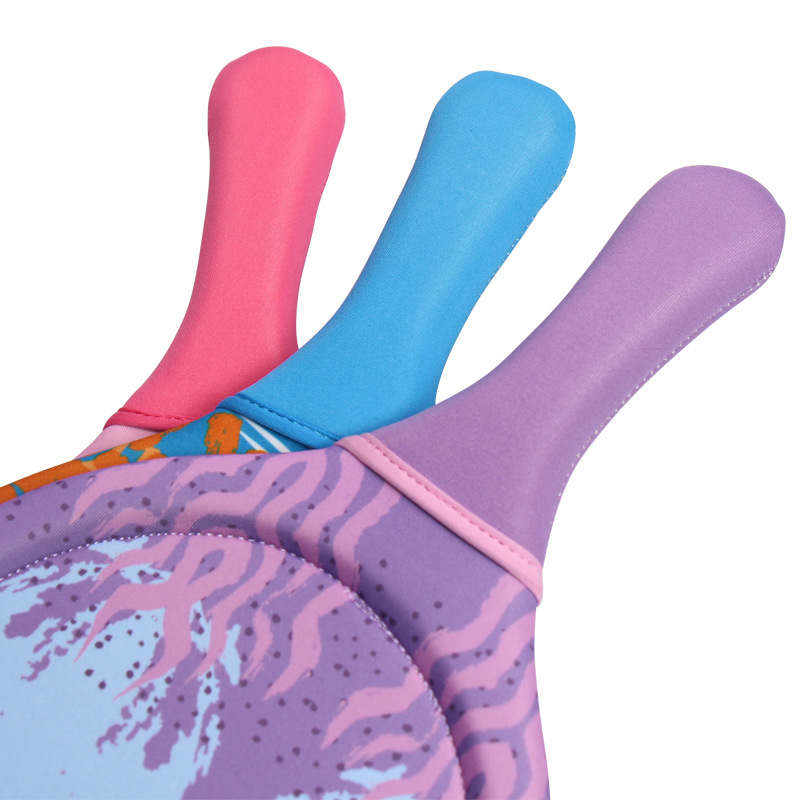 Gyerekeknek szóló partszaki tollas készlet labdával — kültéri játék, műanyag alaplap, 1,5 mm neopren gumi, egyenes ütésű tollas, testreszabható feldolgozás, nyomtatott logó