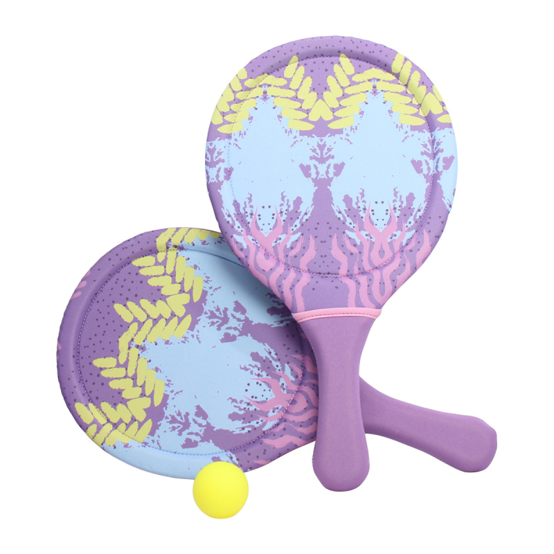 Gyerekeknek szóló partszaki tollas készlet labdával — kültéri játék, műanyag alaplap, 1,5 mm neopren gumi, egyenes ütésű tollas, testreszabható feldolgozás, nyomtatott logó