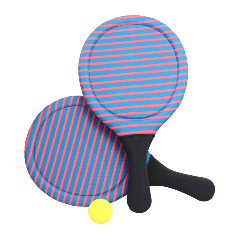 Gyerekeknek szóló partszaki tollas készlet labdával — kültéri játék, műanyag alaplap, 1,5 mm neopren gumi, egyenes ütésű tollas, testreszabható feldolgozás, nyomtatott logó