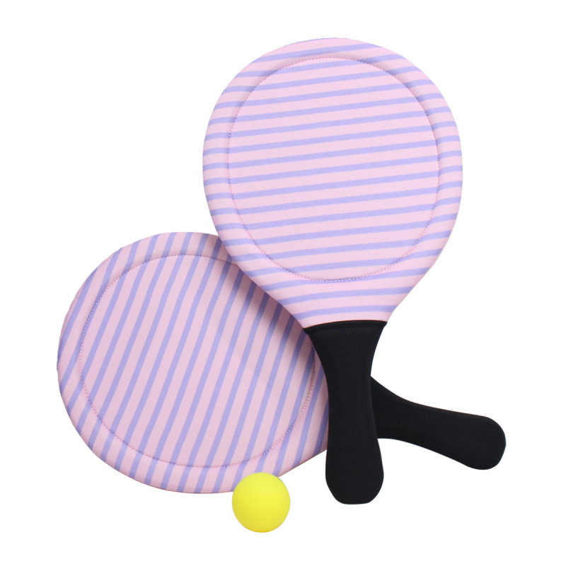 Gyerekeknek szóló partszaki tollas készlet labdával — kültéri játék, műanyag alaplap, 1,5 mm neopren gumi, egyenes ütésű tollas, testreszabható feldolgozás, nyomtatott logó