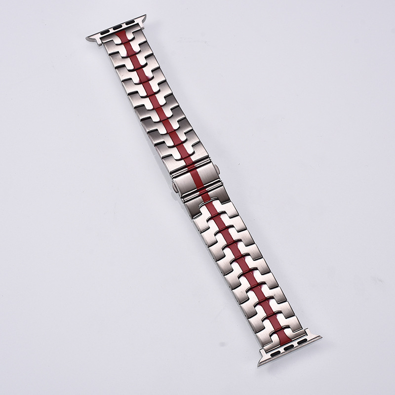 Ατσάλινο λουράκι ρολογιού, 22 mm πλάτος, αναδιπλούμενο κούμπωμα, συμβατό με Apple Watch και άλλα μοντέλα, κυκλοφόρησε το 2023
