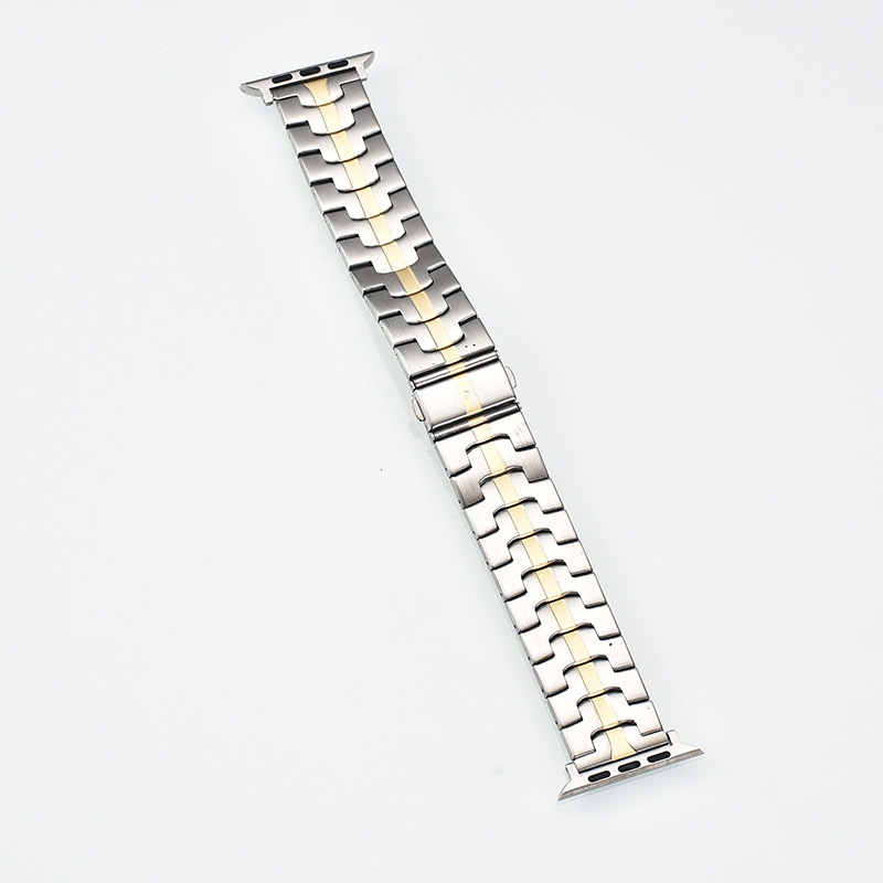 Ατσάλινο λουράκι ρολογιού, 22 mm πλάτος, αναδιπλούμενο κούμπωμα, συμβατό με Apple Watch και άλλα μοντέλα, κυκλοφόρησε το 2023