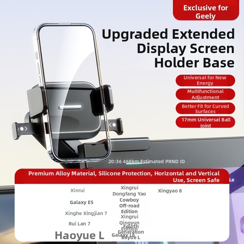Auto telefonihoidik keskekraani jaoks – universaalne, Snap-on paigaldus, ühe kliki lukustus, horisontaalne ja vertikaalne asend, kohandamine saadaval