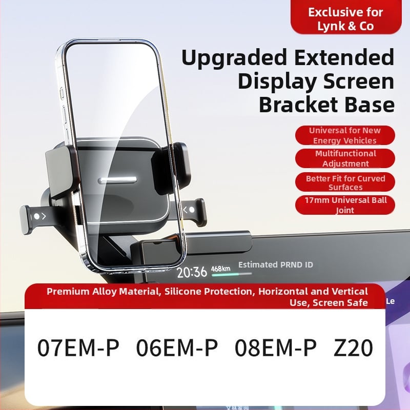 Auto telefonihoidik keskekraani jaoks – universaalne, Snap-on paigaldus, ühe kliki lukustus, horisontaalne ja vertikaalne asend, kohandamine saadaval