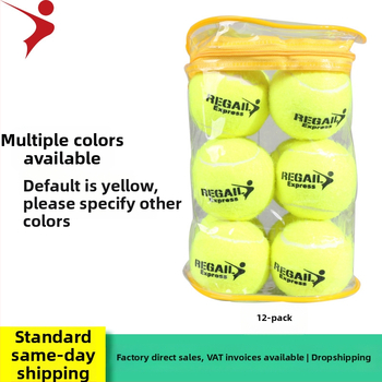 Exp12 treniņa tenisa bumbiņas, iepakotas somā — sintētiskā šķiedra, zīmols Leijiaer/Regal, izcelsme Zhejiang