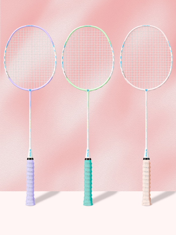 Badminton raketa Bo'weiqi/Popovich – izbalansirana glava, kompaktan dizajn, karbonska vlakna, titanij-ova legura, napetost 22–24 lb
