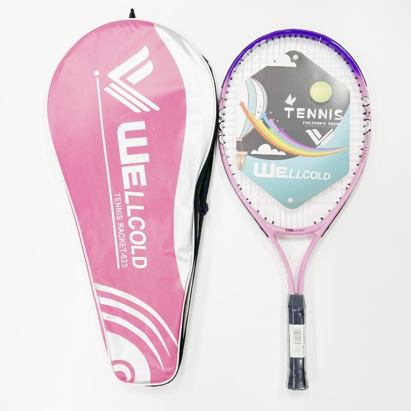 Welker set teniskih reketa za početnike – za djecu i tinejdžere, Ferroalloy okvir, najlonske žice, 95–100 g, ručka G5, vodoravni udarac