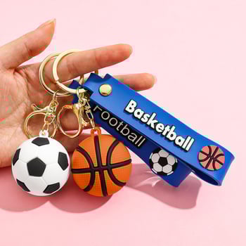 Silikonski privjesak za ključeve za košarku, serija Velika lopta, Unisex, dekoracija za ruksak i automobil