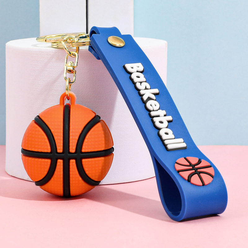 Silikonski privjesak za ključeve za košarku, serija Velika lopta, Unisex, dekoracija za ruksak i automobil