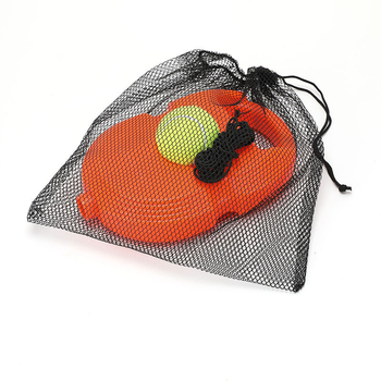 Plastikinis teniso treniruoklis su virve, skirtas vienam žaidėjui, automatinis atsispyrimas, aukštas elastingumas, fiksuotas pagrindas