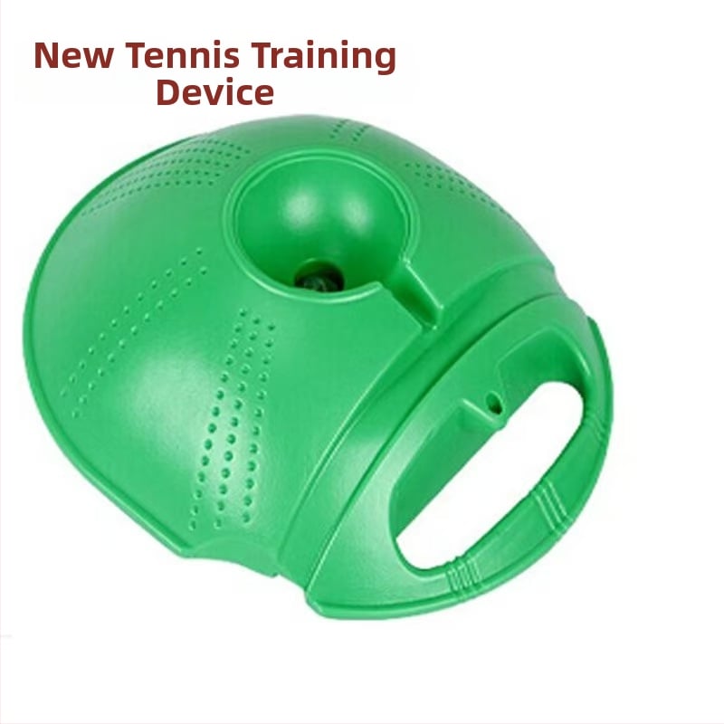 Plastikinis teniso treniruoklis su virve, skirtas vienam žaidėjui, automatinis atsispyrimas, aukštas elastingumas, fiksuotas pagrindas