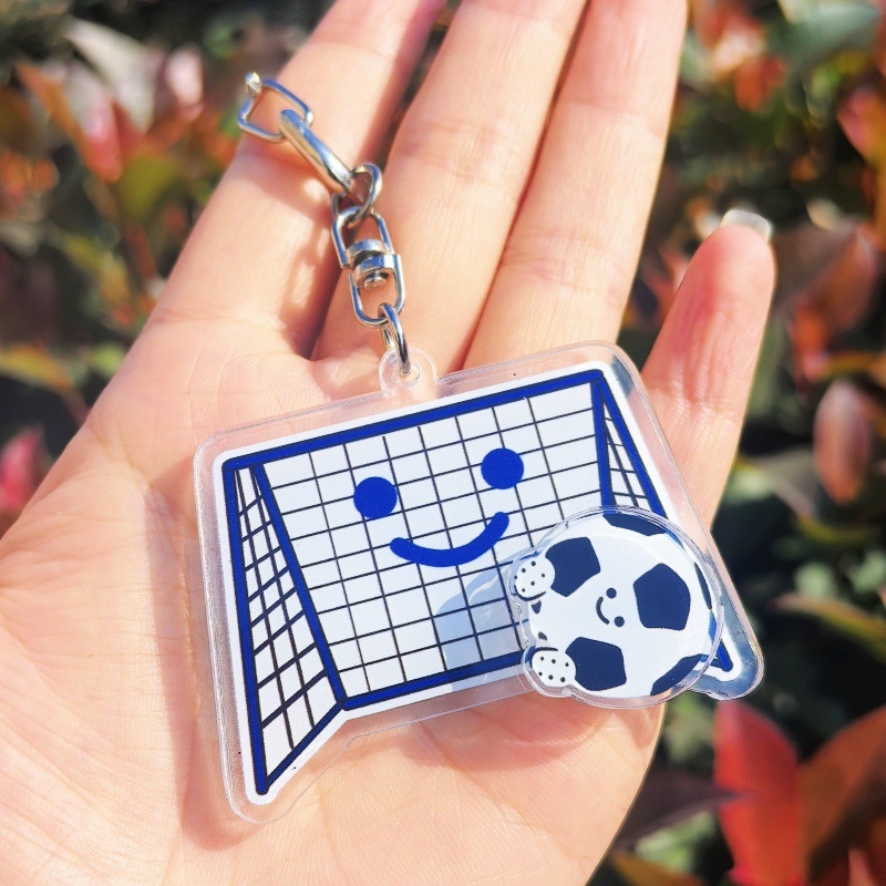 Privjesak za ključeve s okretajućom kuglom – akril, višestruki sportovi dizajn, moderan umjetnički stil, pogodan kao poslovni poklon