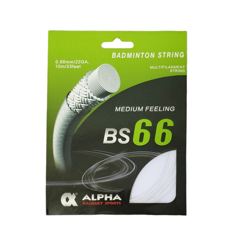 ALPHA BS66 nālona daudzšķiedru damils badmintonam, diametrs 0,66 mm, izcelsme Taivāna