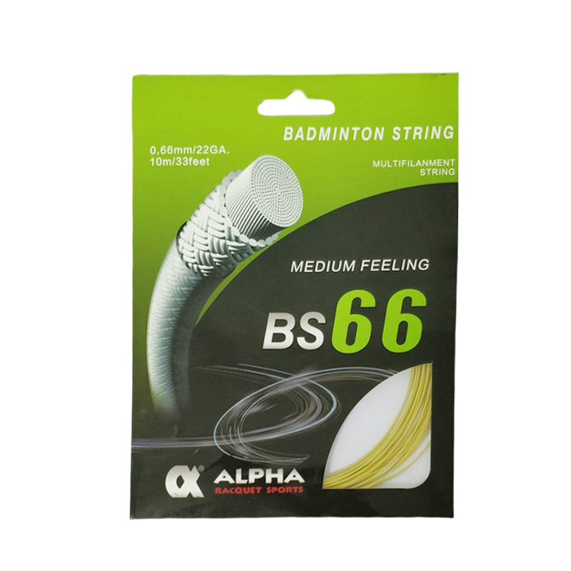 ALPHA BS66 nālona daudzšķiedru damils badmintonam, diametrs 0,66 mm, izcelsme Taivāna